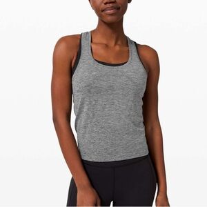 Lululemon Swiftly Tech Racerback Tank Top Waist Length Graphite Gray